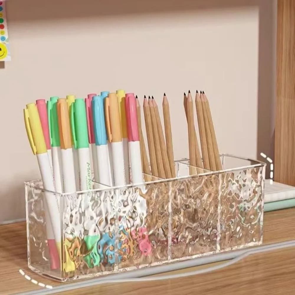 Transparent Overlaid Effect, Simple and Multifunctional, Brush Holder Make-up, Storage Hose, Plastic Bed Bedroom Pen Holder