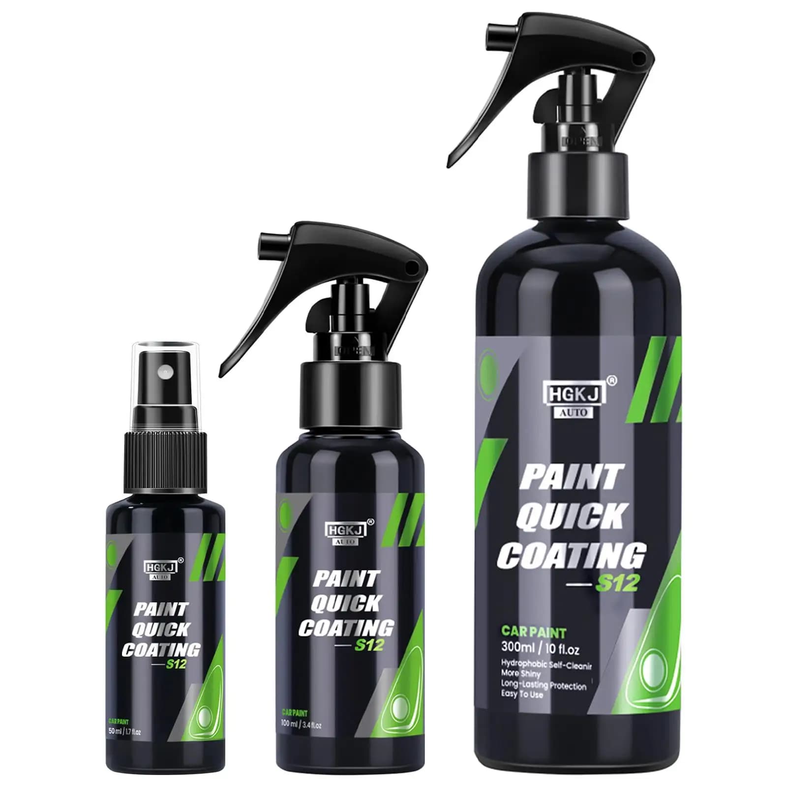 300ml 9H Vernice per auto Rivestimento rapido Rivestimento ceramico per auto Spray Smalto idrofobico liquido Nano Cera Protezione a lunga durata S12 HGKJ