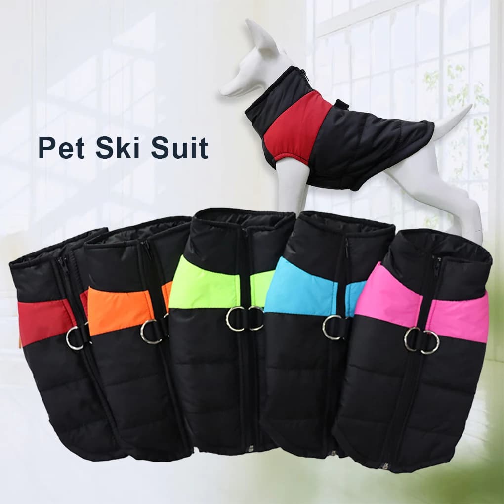 Cappotto invernale per cani Giacca elegante per animali domestici calda in tempo freddo Facile da traino Cappotti invernali per animali domestici durevoli verde L
