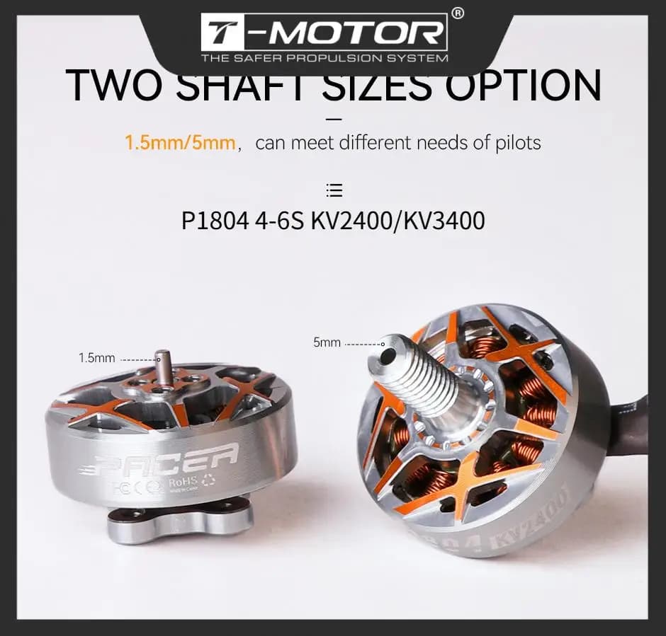 T-MOTOR T-Hobby Droni Parti FAI DA TE P1804 4-6S KV2400/KV3400 Motore Brushless Per Fpv Drone Motore Drone FPV Versione Freestyle