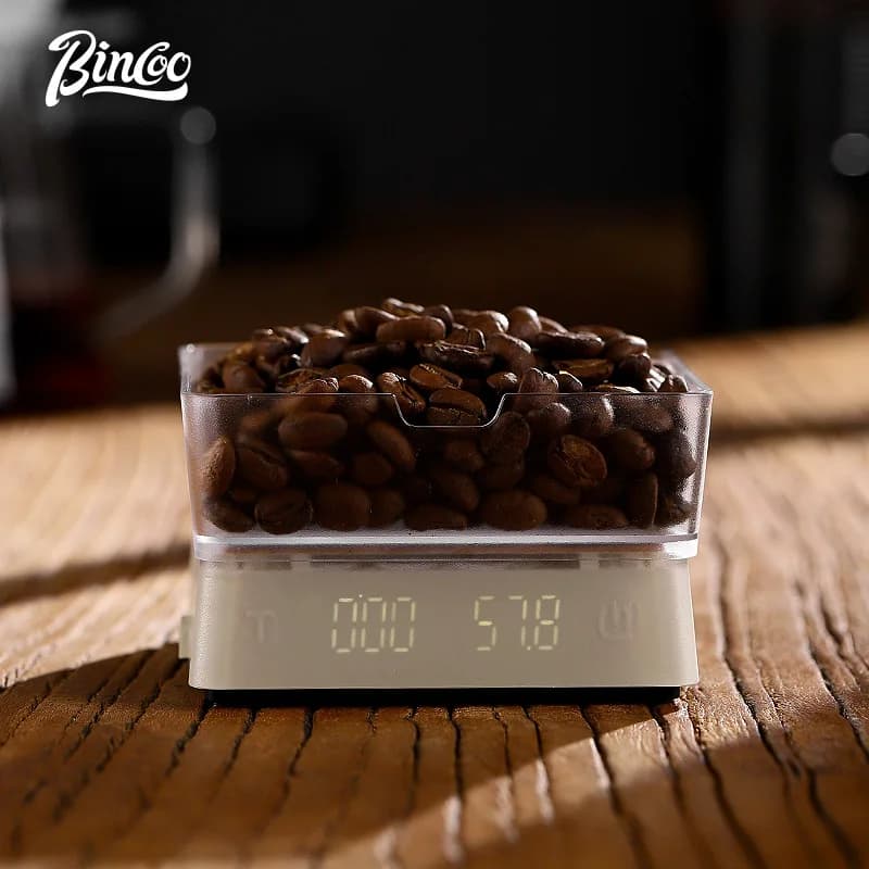 Bincoo Smart Coffee Scale Ricaricabile Bilancia Da Cucina Digitale Con Timer 1kg/0.1g Viene Con Piastra Di Pesatura Dei Fagioli Per Espresso