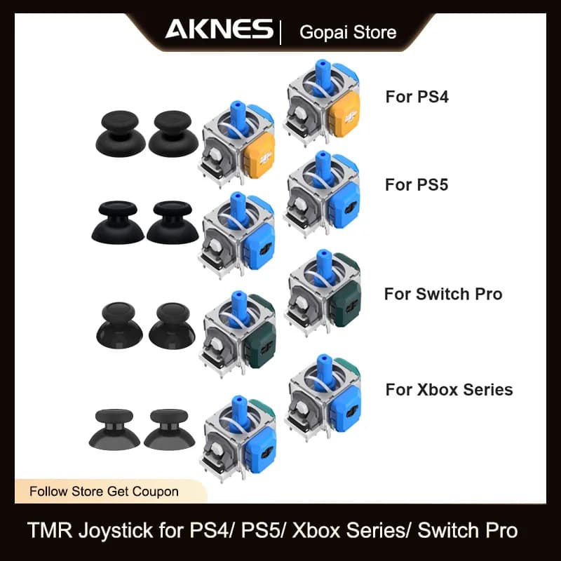 AKENS HALLPI TMR Joystick elettromagnetico per PS4 PS5 Gamepad per Switch Pro Sostituzione riparazione controller serie Xbox