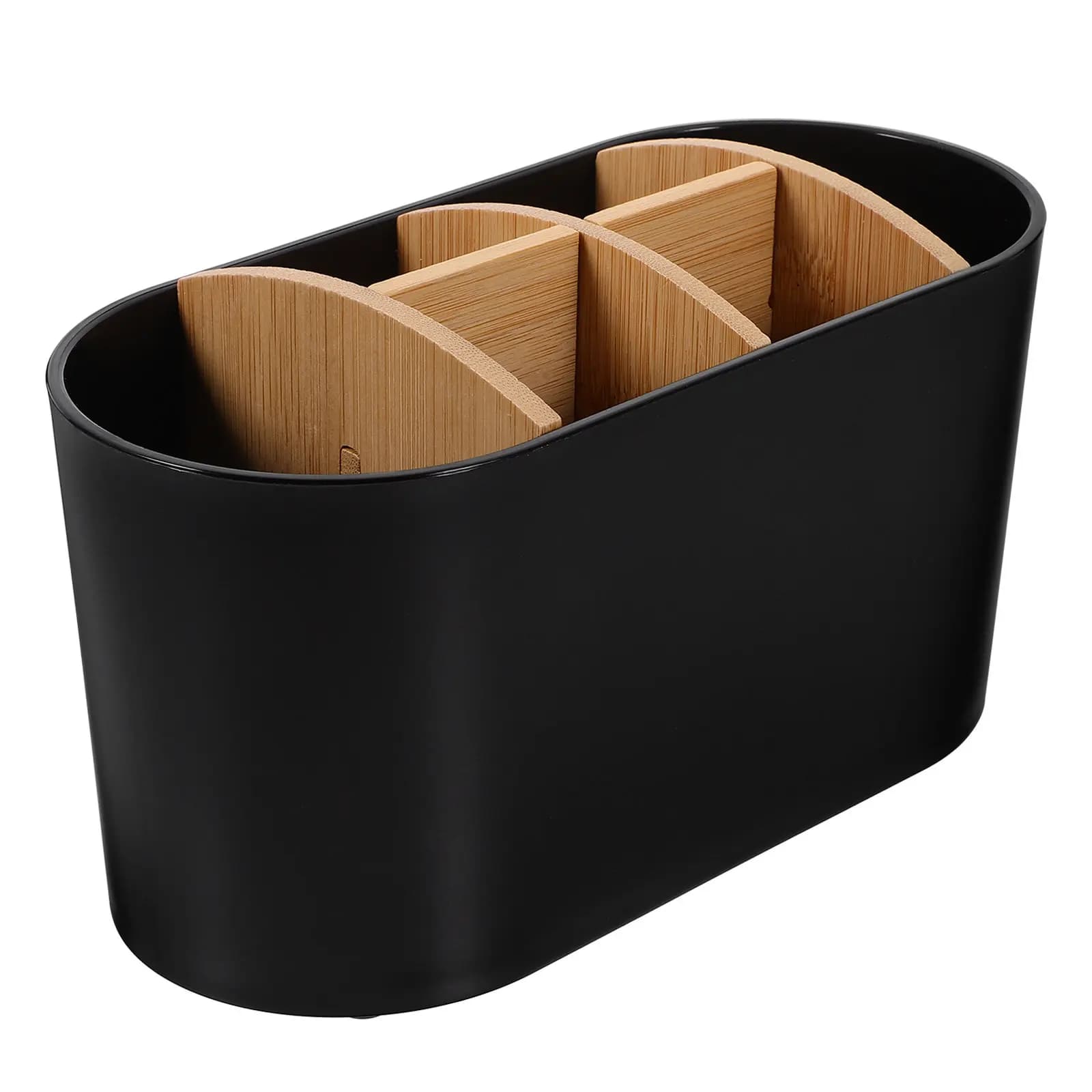 Bamboo Toothbrush Holder Detachable Toothpaste Organizer Bathroom Toothbrush Stand Desktop Storage Holder Tooth Brush Stand