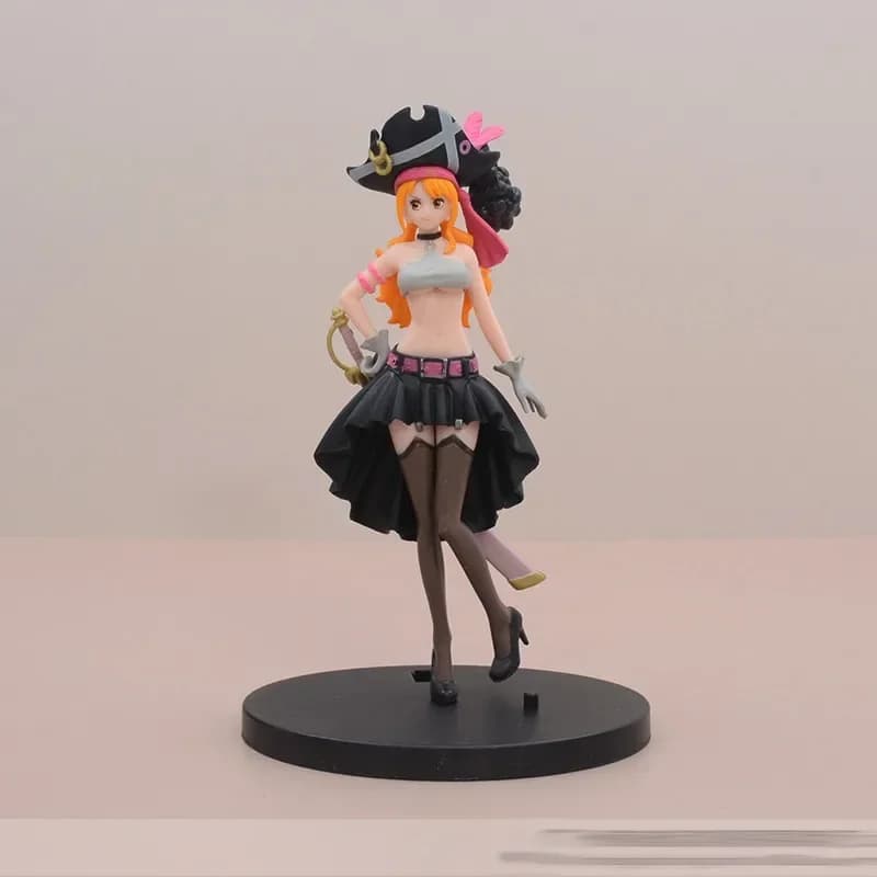 19CM Anime One Piece Nami Black Clothes Action Figure ONE PIECE FILM RED Dress Up Figurine PVC modello da collezione giocattolo regalo per bambini