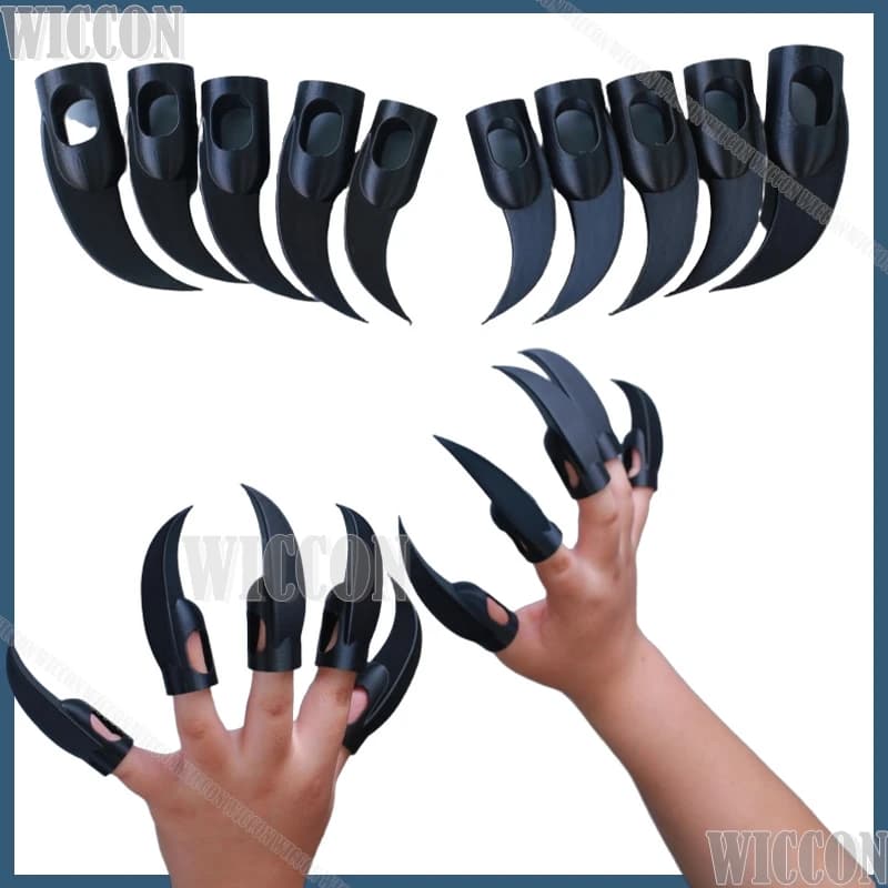 3D Polilattico Acido Furrsuit Accessori Halloween Cosplay Anime Jirai Kei Costume Punk Y2K Puntelli Zampe pelose Unghia del dito