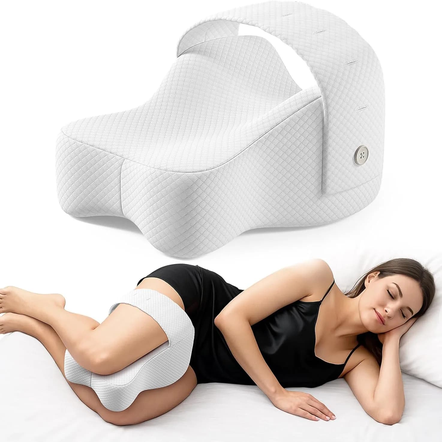 Cuscino per ginocchio in memory foam Cuscino per gambe ortopedico Cuscino per gambe per dormire Sciatica ortopedica Indietro Articolazione dell'anca per alleviare il dolore Cuscino per gamba della coscia