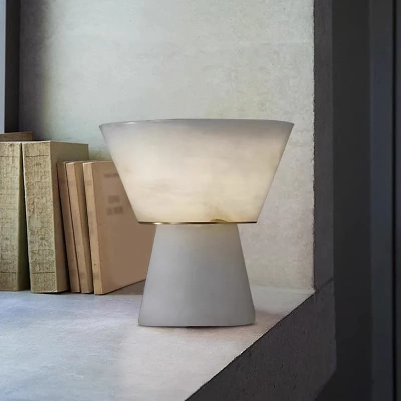 Lampada da Tavolo in Marmo Design Nordico Postmoderno, Lussuosa Lampada per Soggiorno, Camera da Letto e Studio