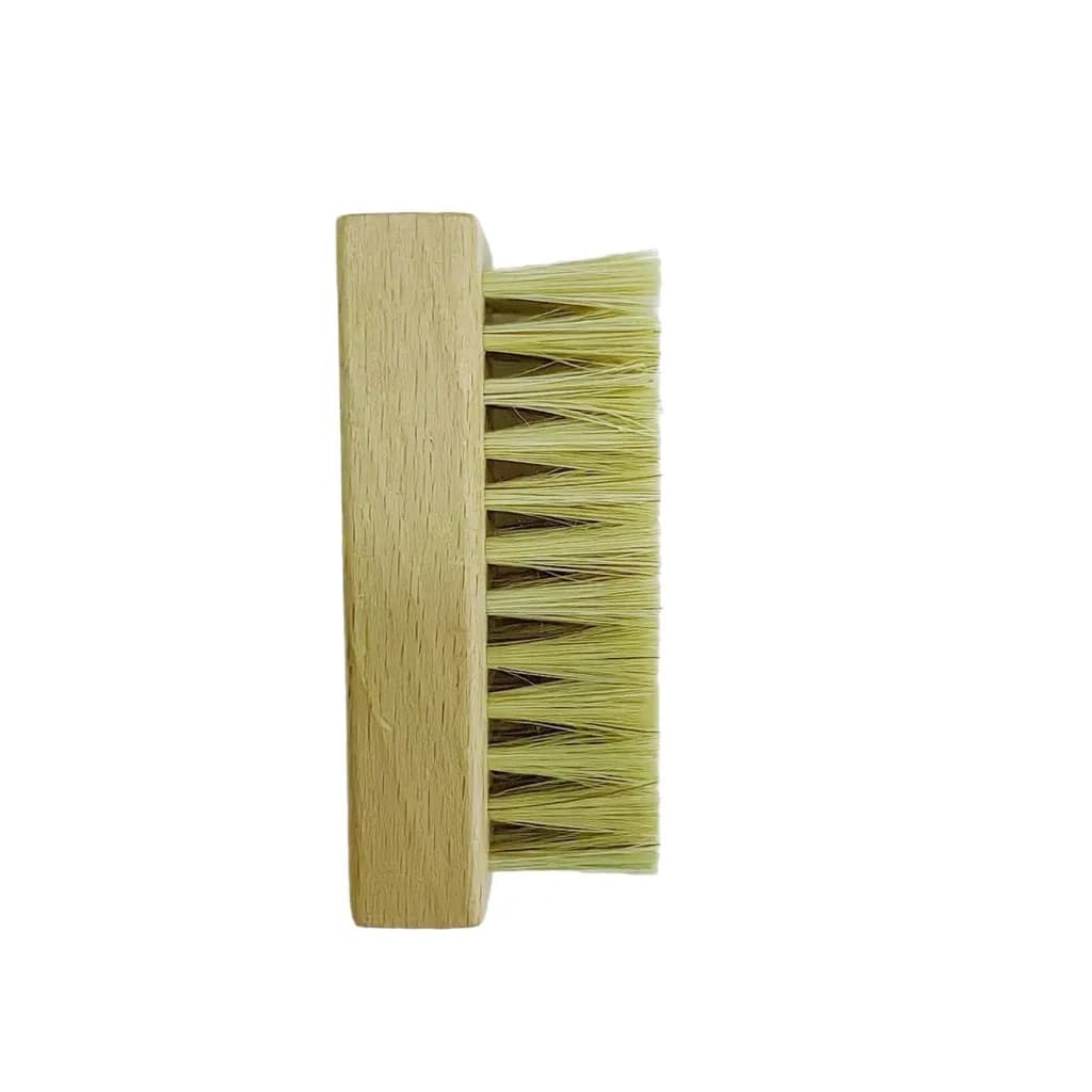 Square Shoe Brush Natural Beech Wood Shoe Brush Footwear Cleaning Brush Safe For Casual Shoes Boots Handbags