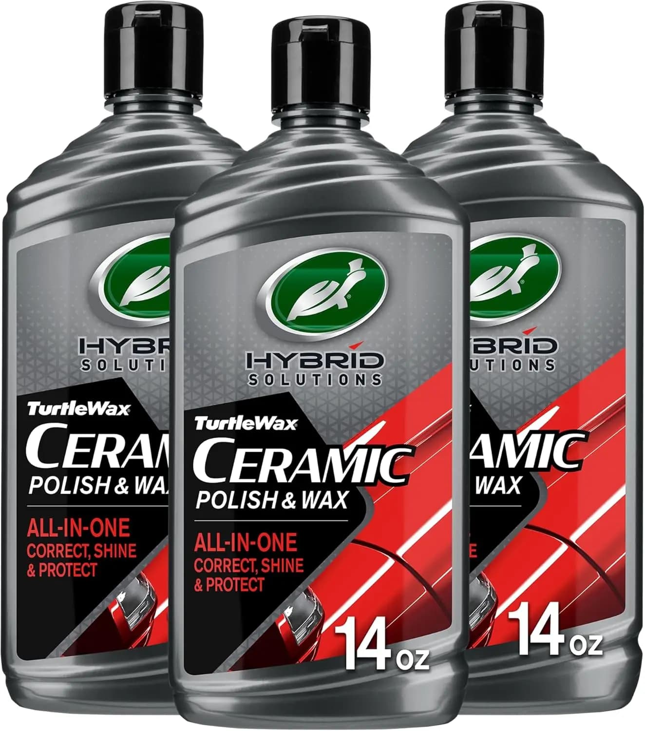 Lucidante e Cera per Auto in Ceramica, Rimuovi Graffi Leggeri, Protezione Durevole della Vernice, Effetto Idrorepellente Estremo, Lucentezza Intensa, Confezione da 14 oz