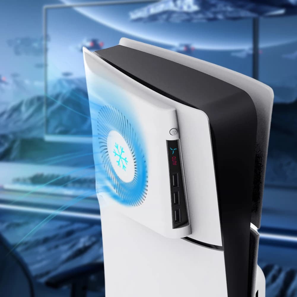Ventola di Raffreddamento Laterale per Console PS5 Slim, Silenziosa e Esterna, Accessorio per PS5 Slim
