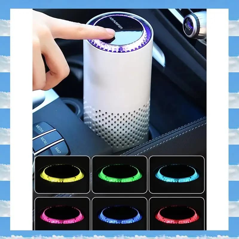 A11I Purificatore d'aria elettrico USB Purificatore d'aria Odore Rimozione formaldeide Purificatore d'aria negativo Bianco