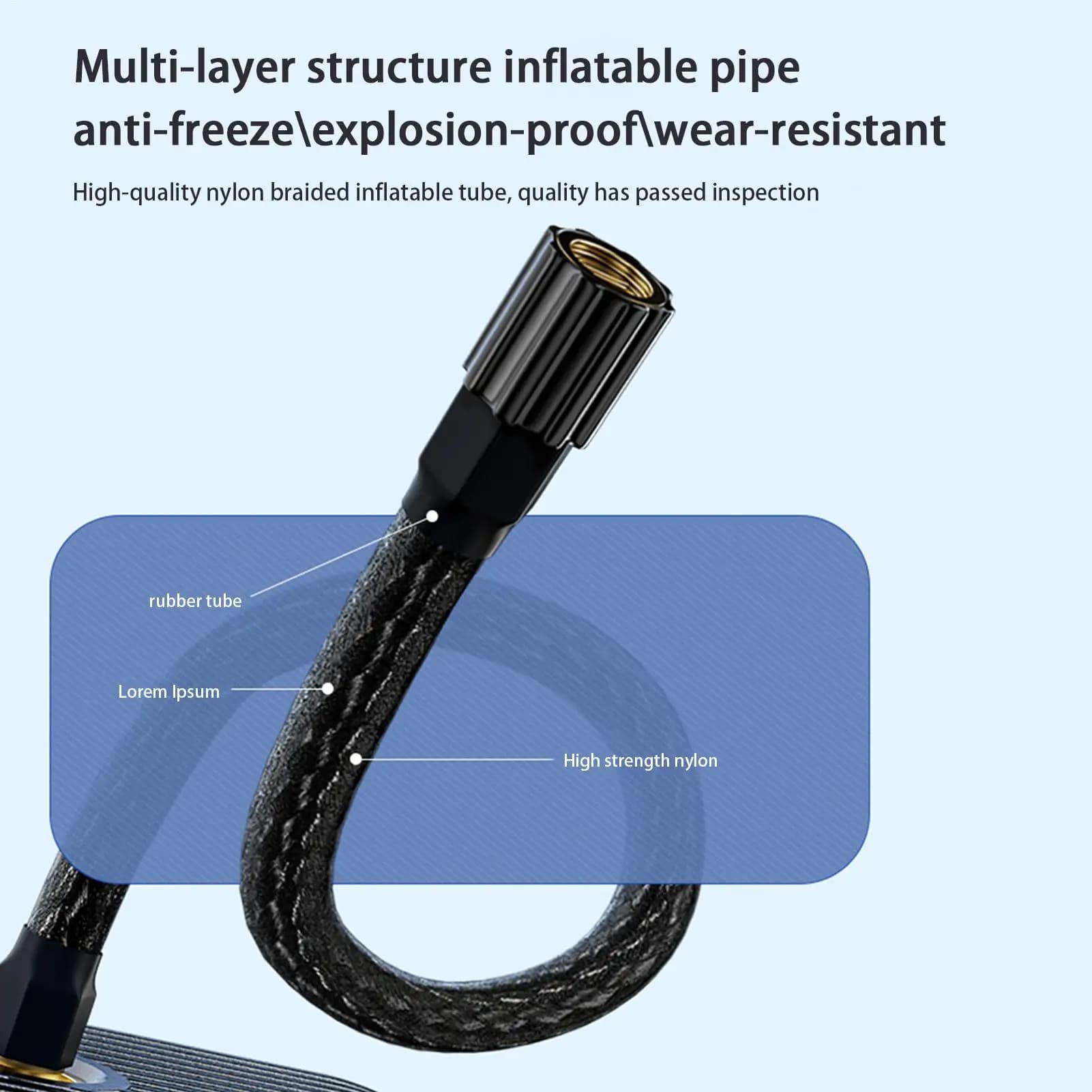 Pompa d'Aria Senza Fili, Mini Pompa per Biciclette, Pompa Elettrica Universale per Gonfiaggio, Pompa Rapida e Sicura per Pneumatici Auto, Pompa Portatile Multifunzione