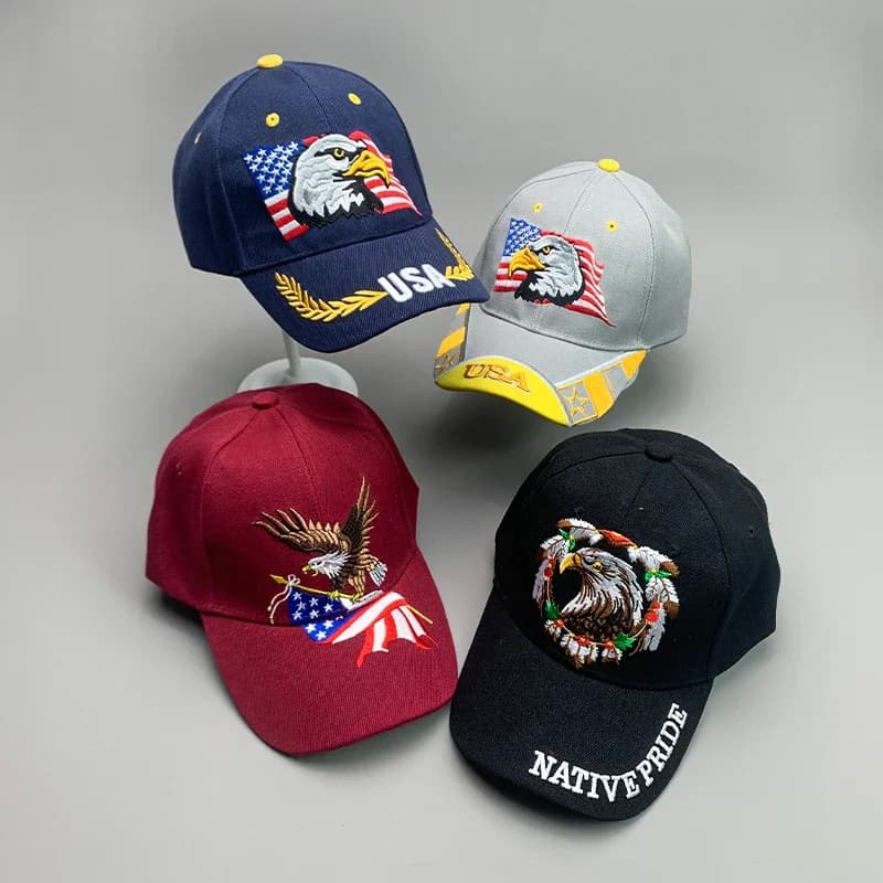 New Bald Eagle Wheatear Men and Women Baseball Hats Cotton Outdoor Fashion Breathable Freedom America Flag USA Sport Caps Adult
