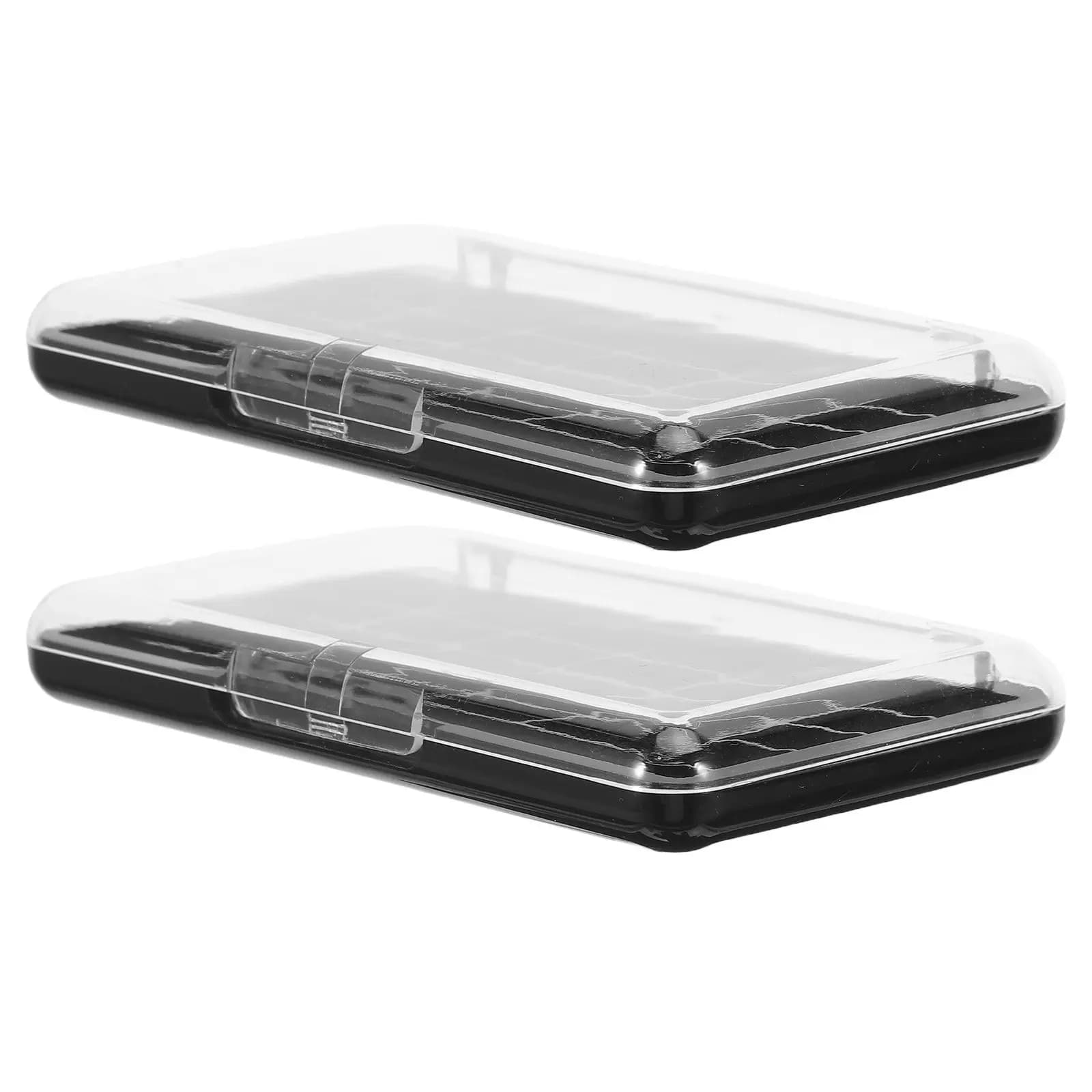 2 Pezzi Palette Vuota per Ombretti Trasparente, Organizer Tricchi con 24 Scomparti, Vassoio Portatile per Rossetti, Custodia per Cosmetici