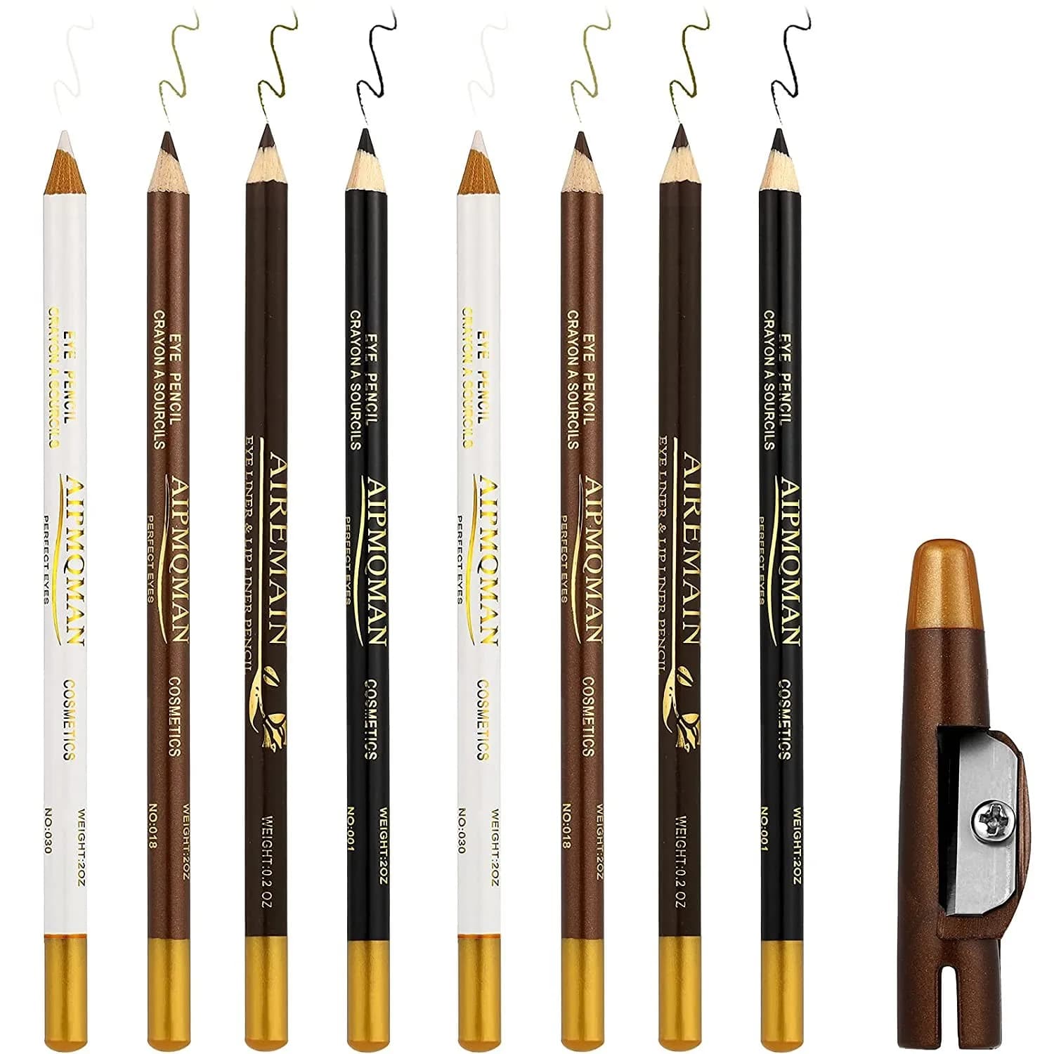 8 pieces supplies for professional barber beard man dyeing edge thin line razor trace accessories for shaving with pencil sharpener
