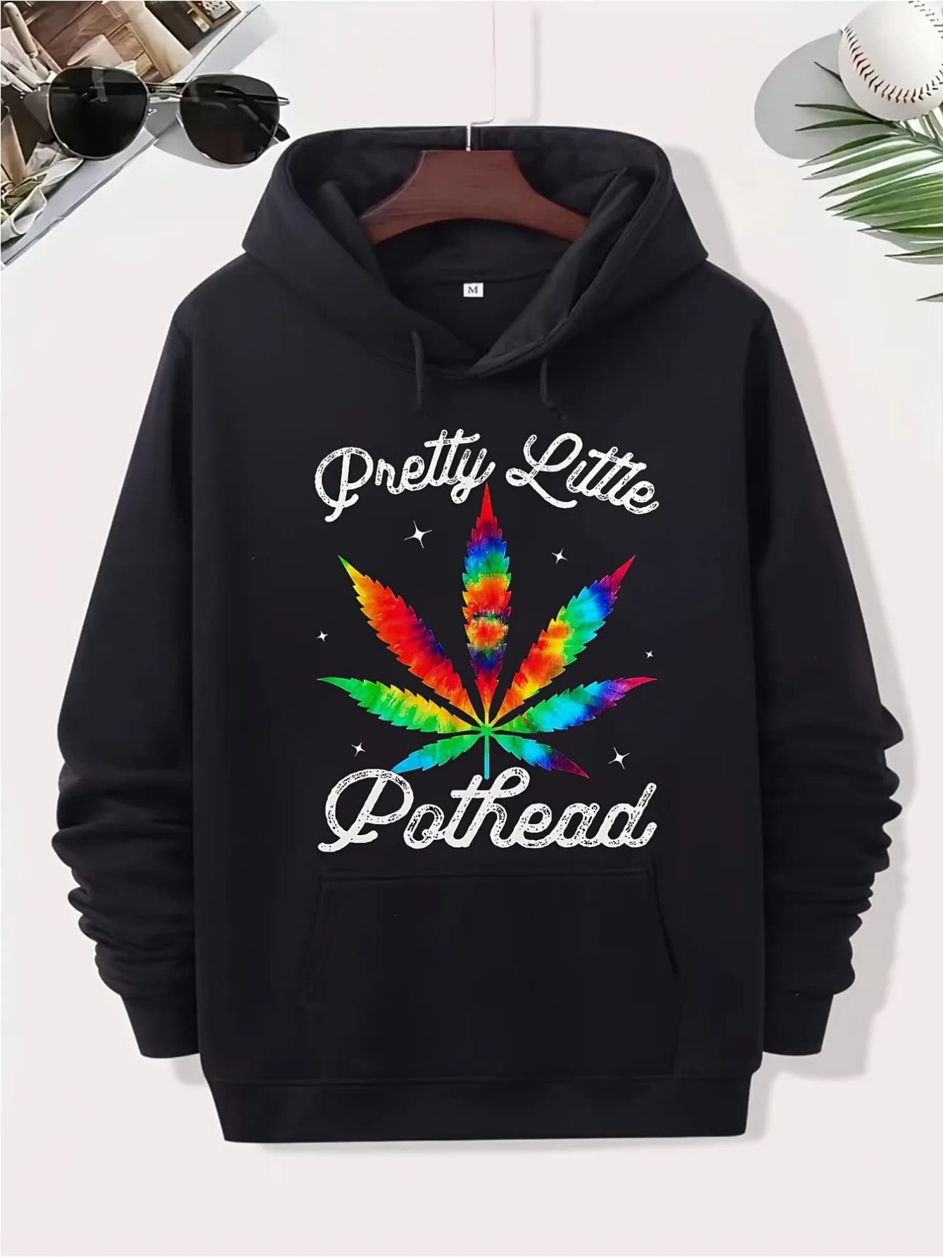 Felpa con cappuccio Weed "Pretty Little Pothead" Top Pick - Abbigliamento casual ampio autunno-inverno