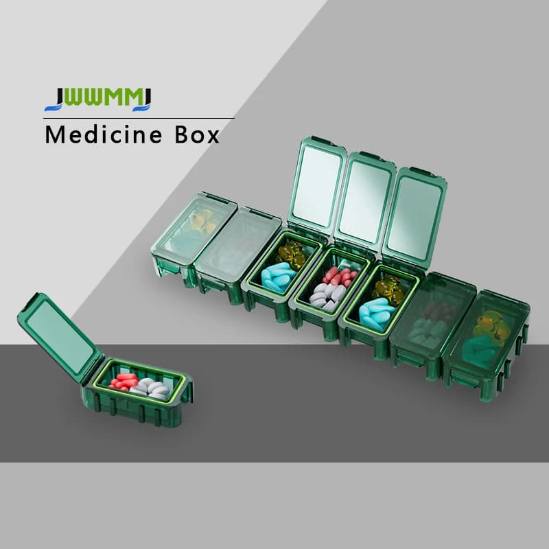 1 pcs large weekly container for 7-day weekly pills for travel medicines for large supports of vitamins and fish oil compact box for weekly dosing machine