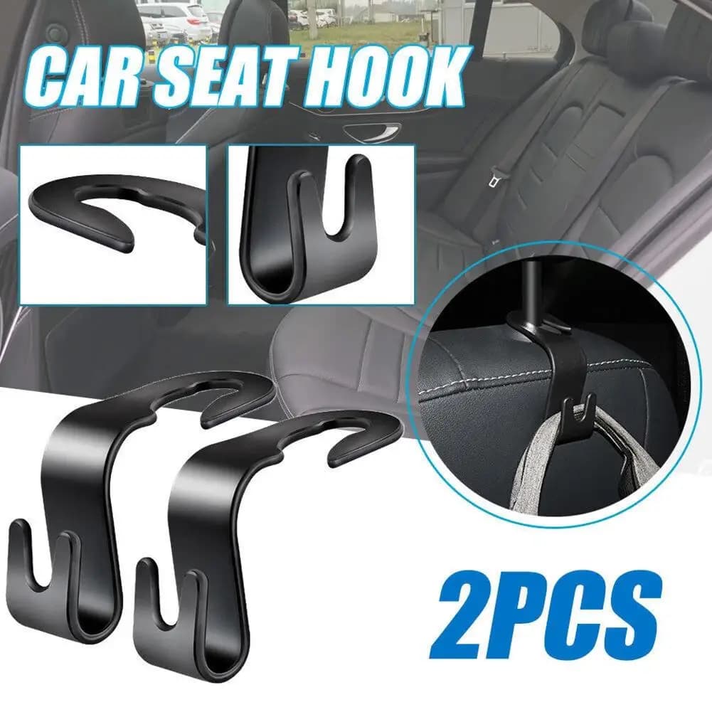 Gancio per poggiatesta per auto da 2 pezzi, organizer per gancio per sedile posteriore multifunzione nascosto, supporto a clip senza trapano per borse della spesa, borsa