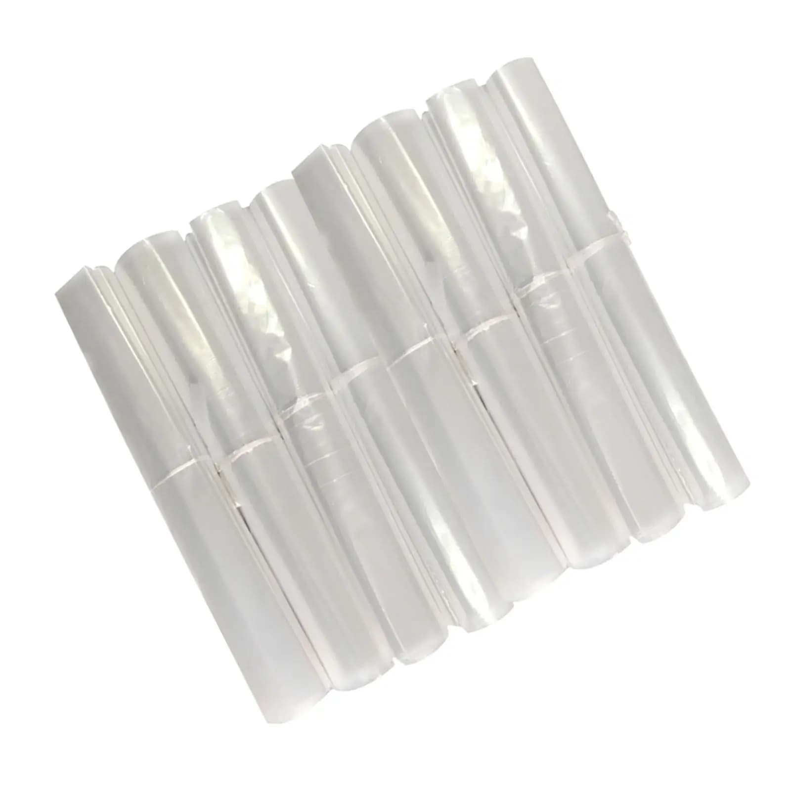 60Pcs Dust Proof Clothing Cover Heavy Duty Plastic Garment Bag for Coats Suits Home Wardrobe Dry Cleaning Store Clear Disposable