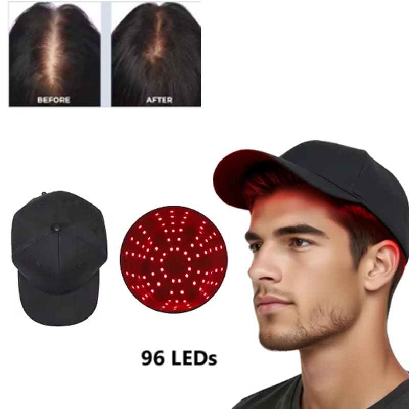 Nuovo 96 pz LED a infrarossi 660nm e 850nm Terapia della luce rossa Berretto per la crescita dei capelli per la ricrescita dei capelli Anti perdita di capelli Rilassa il cuoio capelluto Cura dei capelli Cappello