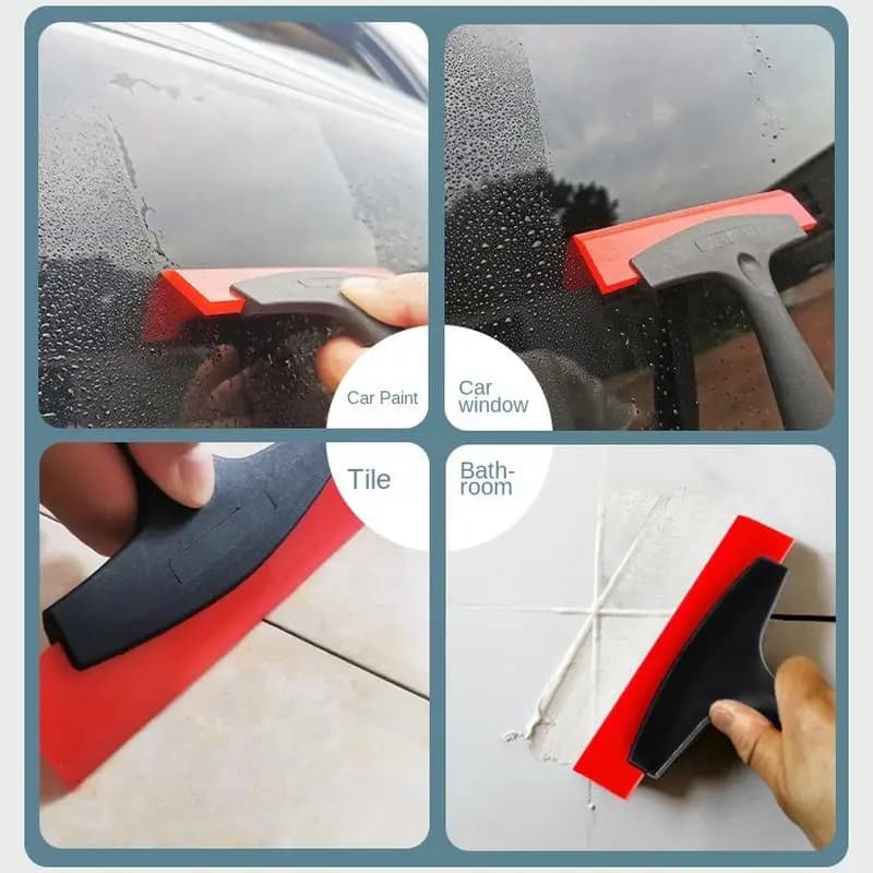 Raschietto Multifunzione in Silicone per Pulizia, Spatola per Riempimento Fughe Piastrelle, Raschietto per Stucco, Rimozione Pellicole Auto, Vetro, Acqua, Neve e Ghiaccio