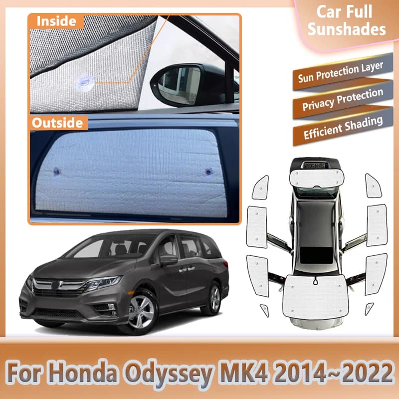 Auto Parasole Per Honda Odyssey RC1 RC2 2014 ~ 2022 2018 Parabrezza Finestrino Laterale Anti-Uv Protezione Solare Copertura Completa Accessori Auto