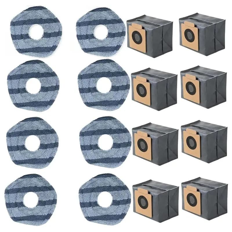 ABGE-For Eufy X10 Pro Omni Robot Vacuum Cleaner Accessories Mop Pads Dust Bags