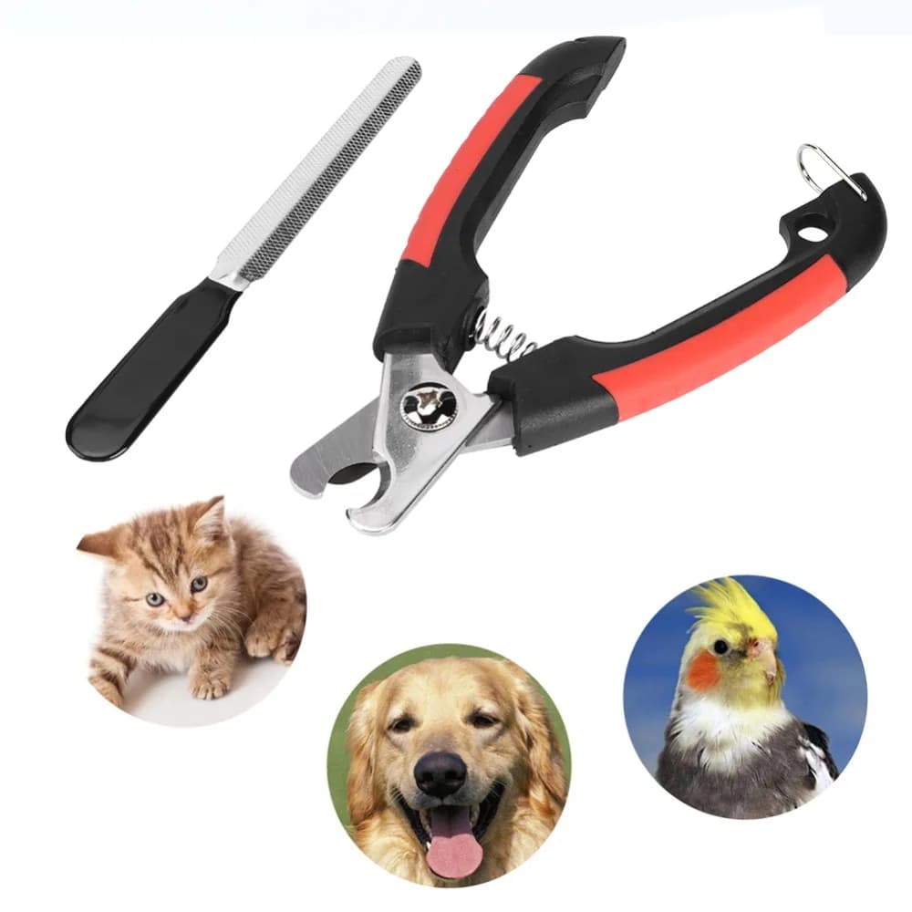 Metal Pet Nail Clipper Hook Buckle Safety Baffle Pet Nail Cutter Non Slip Grip Large Size Dog Nail Clipper Pet Grooming