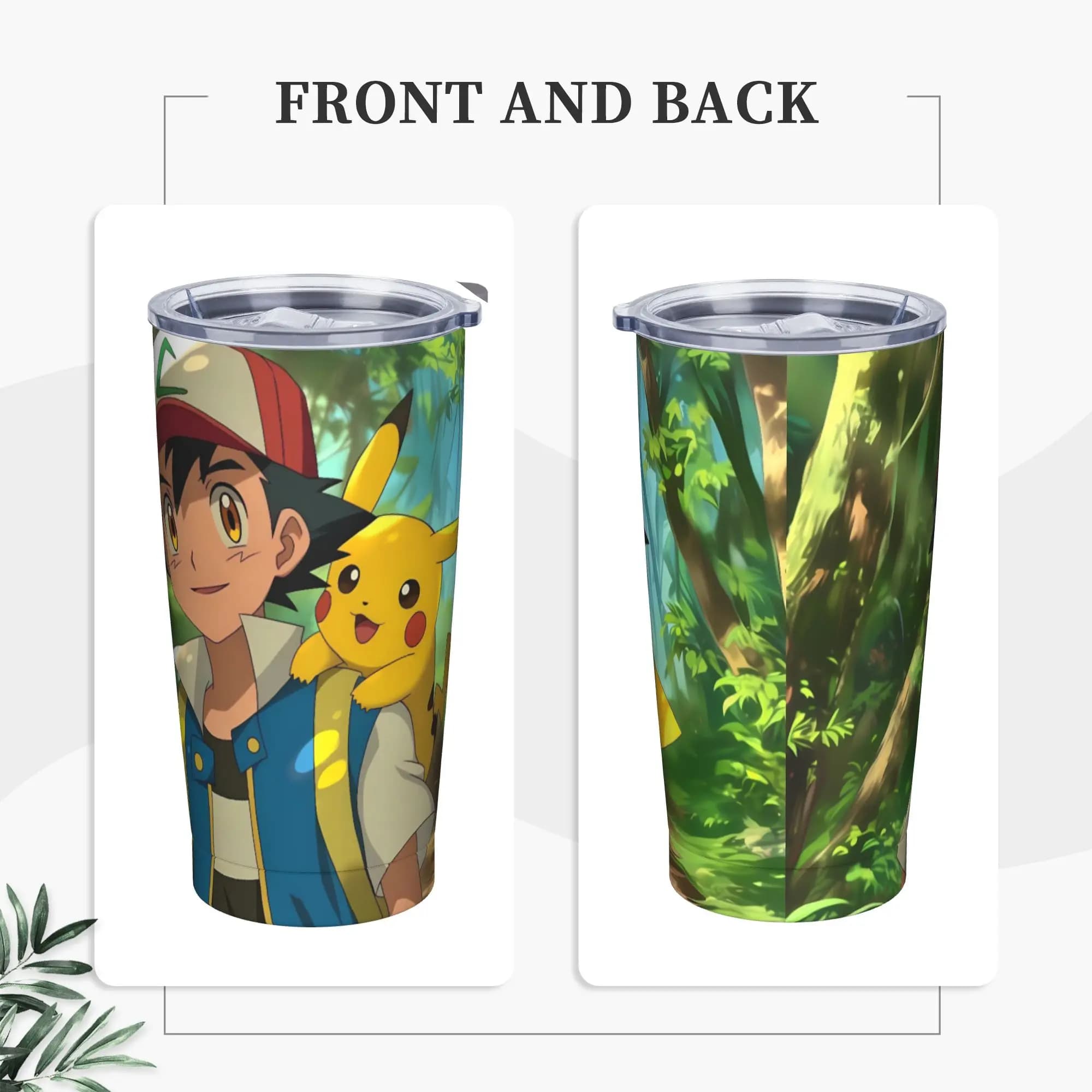 Bicchiere in acciaio inossidabile P-Pikachu Tazza termica Bevande calde isolate Tazze per auto Bottiglia d'acqua di design da spiaggia