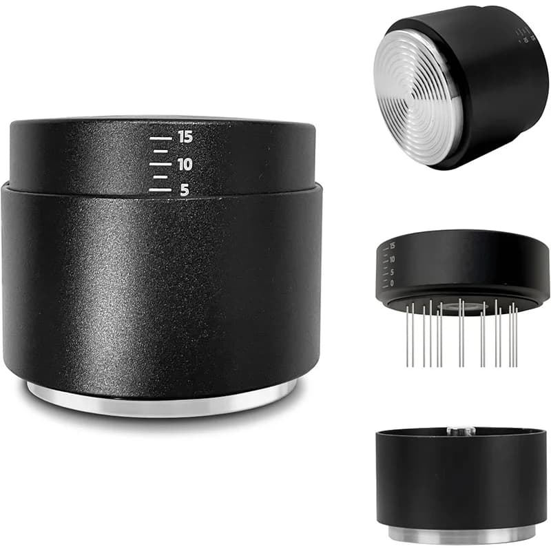 OANKR 2-in-1 Coffee Tamper with Espresso WDT Tool, 51/53/58mm Espresso Tool Set, Professional Espresso Accessories Kit