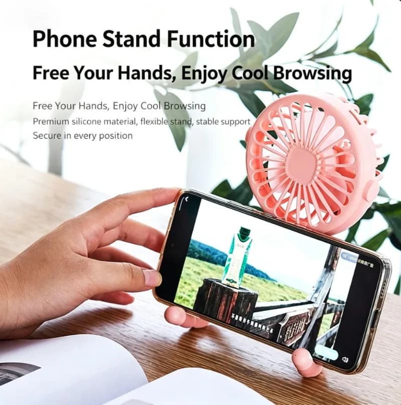 Octopus Mini Stroller Fan Rechargeable Small Portable Baby Fan for Toddler Stroller Walking Outdoor