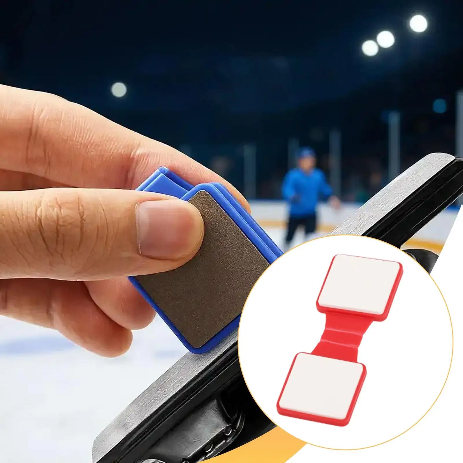 Affilatore per Pattini da Ghiaccio Efficiente, Diamantato e Ceramico, a Doppia Faccia, Accessorio Portatile per Pattinaggio
