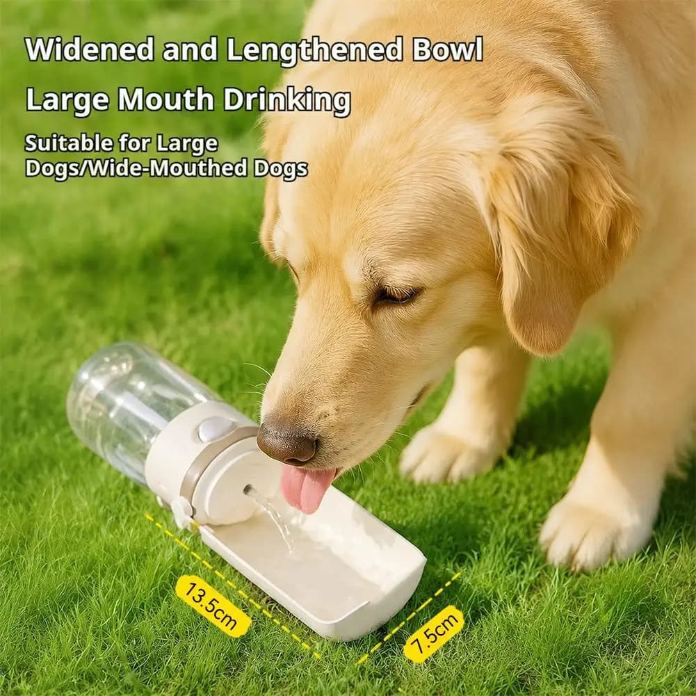 Pet Travel Water Bottle Portable with Food Container Foldable 2in1 Pet Outdoor Bowl Puppy Dog Cat Travel Drinking Food Feeder