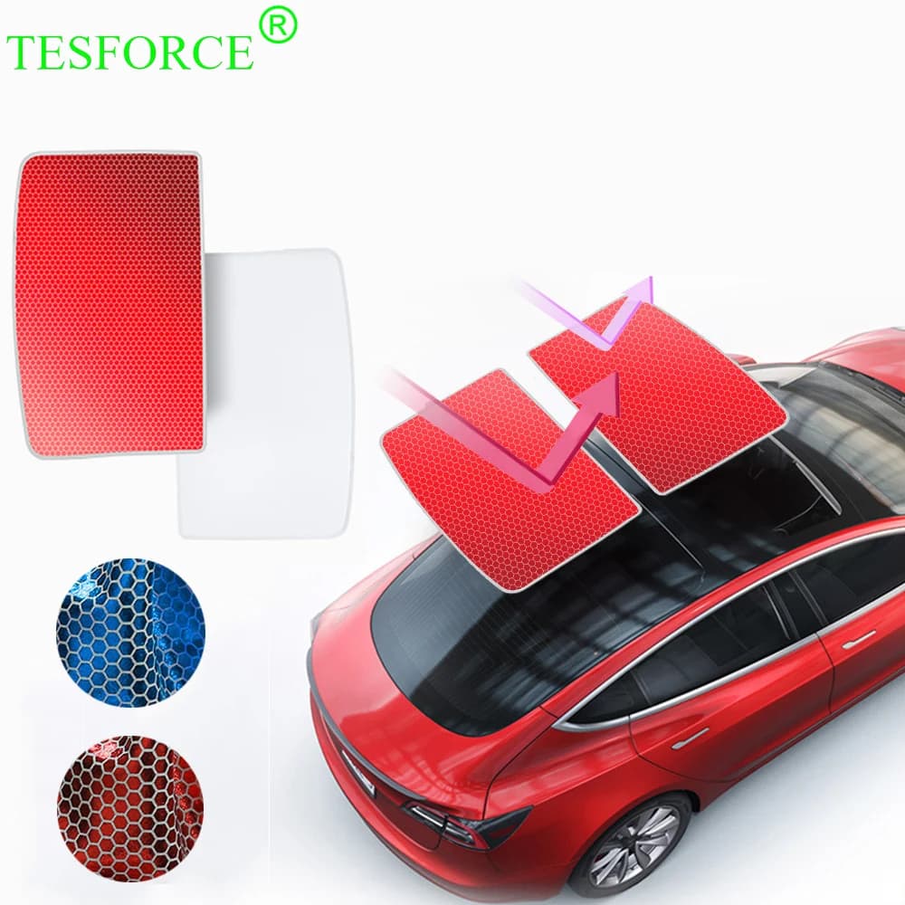 For Tesla Model 3/Y 2021-2024 sunshade for roof openable buckle in ice fabric front sunshade back skylight sunshade in honeycomb glass