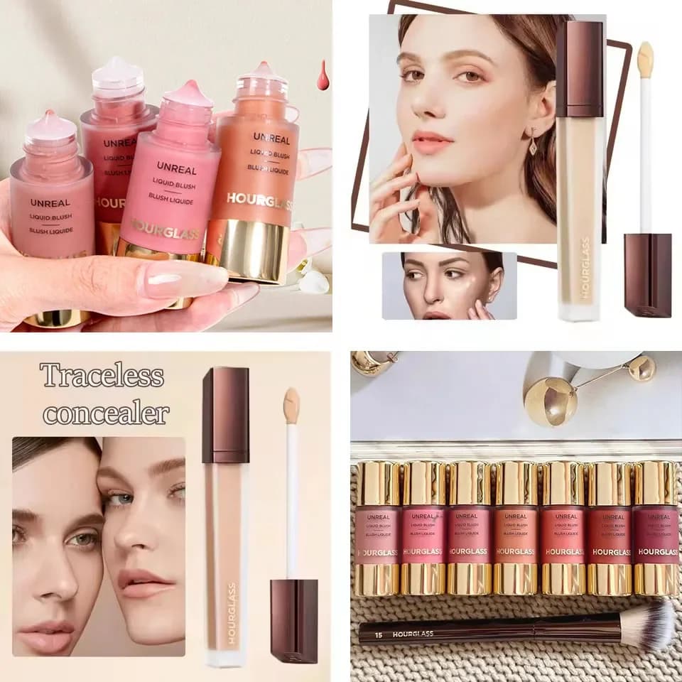 Correttore Liquido a Clessidra per Occhi, Illuminante per Solchi Lacrimali, Coprente per Acne, Macchie, Occhiaie, Crema Blush Cosmetica