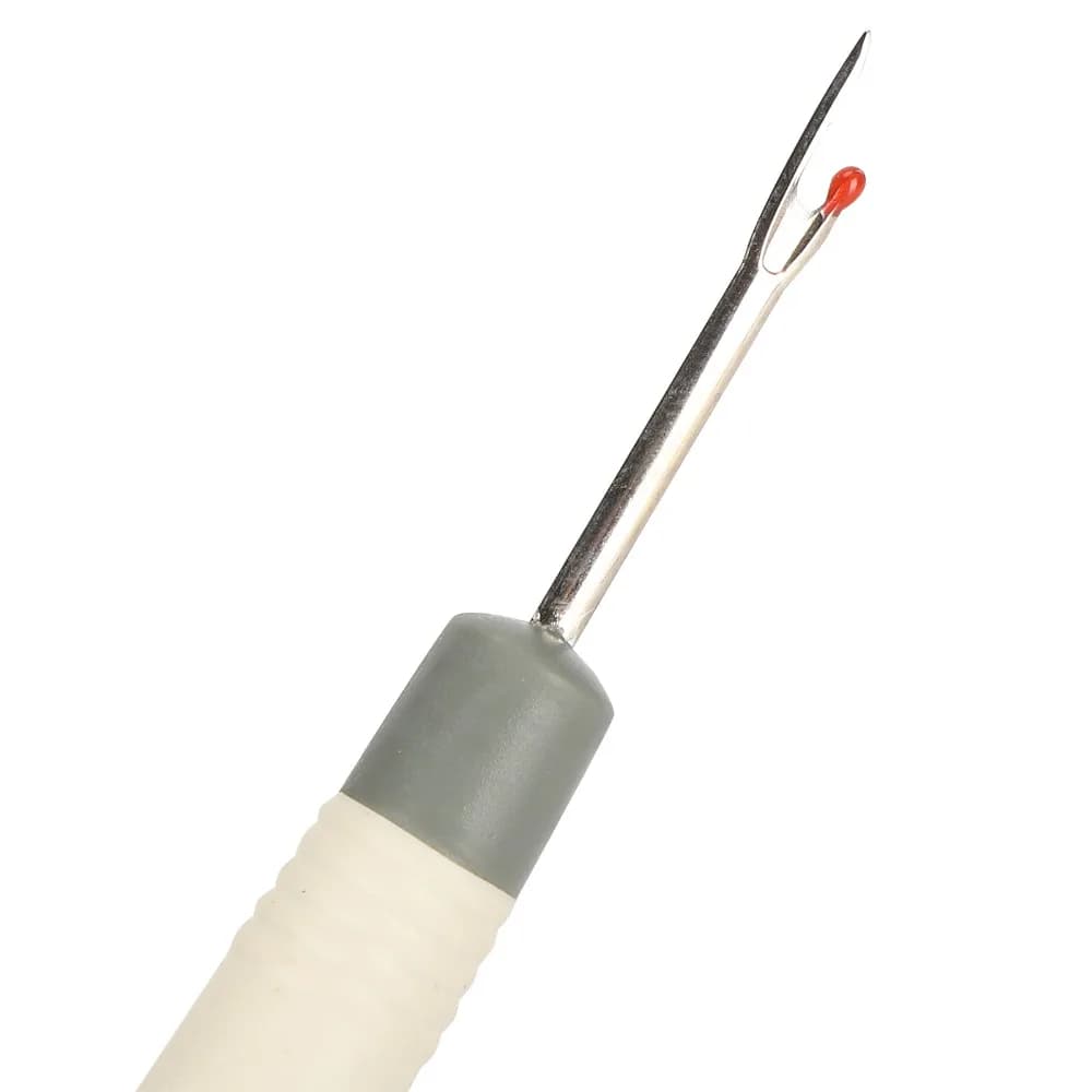 Portable Rubber Handle Seam Ripper Stainless Steel Blade Ergonomic Handle Thread Remover Stitch Unpicker For DIY Handcrafts