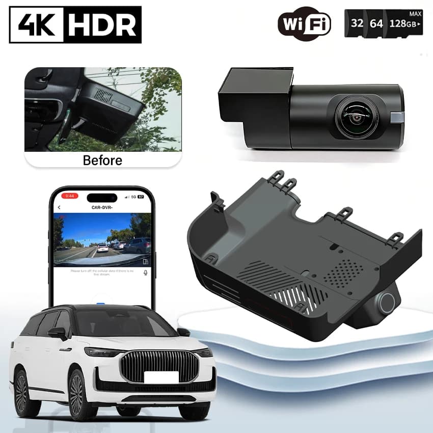 Dashcam HD 4K 2160P Plug and Play per Chery Tiggo 9, Jaecoo 8, J8, Fulwin T10 2023 2024 2025 2026 - Videoregistratore per Auto