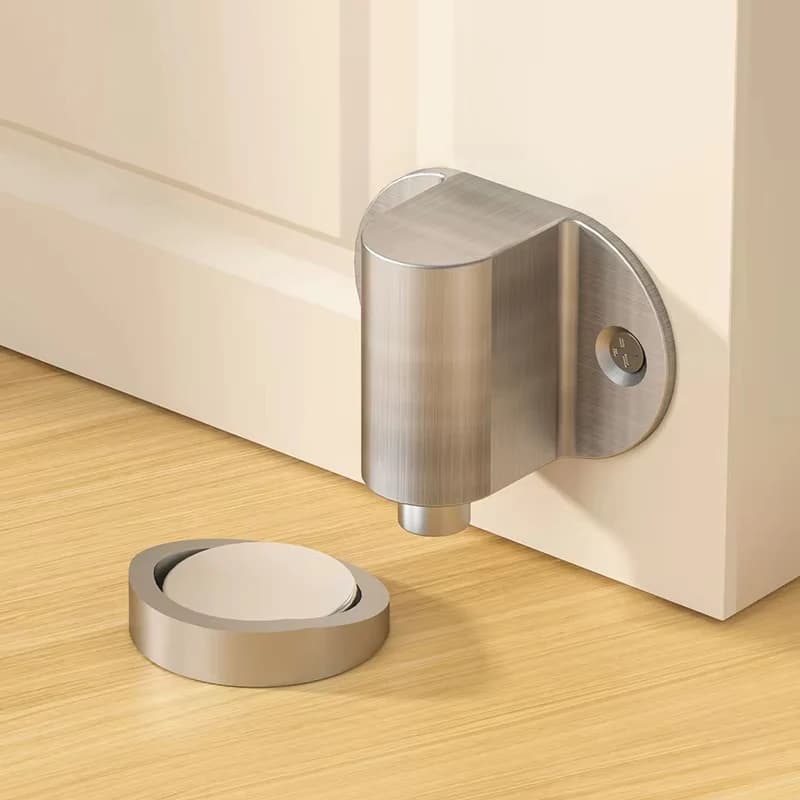 Adjustable Magnetic Door Stopper Nail-free Zinc Alloy Invisible Door Holder Floor Mounted Door Stop Anti-collision Door Hardware