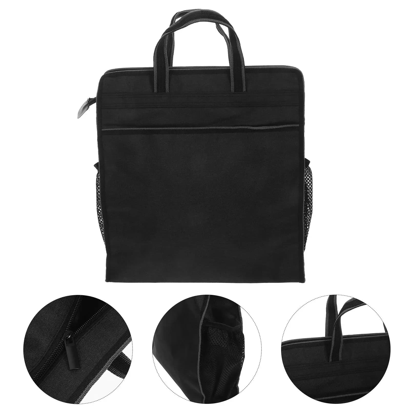 Elegante Valigetta Portadocumenti in Tessuto Oxford con Manico, Borsa Organizer Portatile per Ufficio e Viaggi
