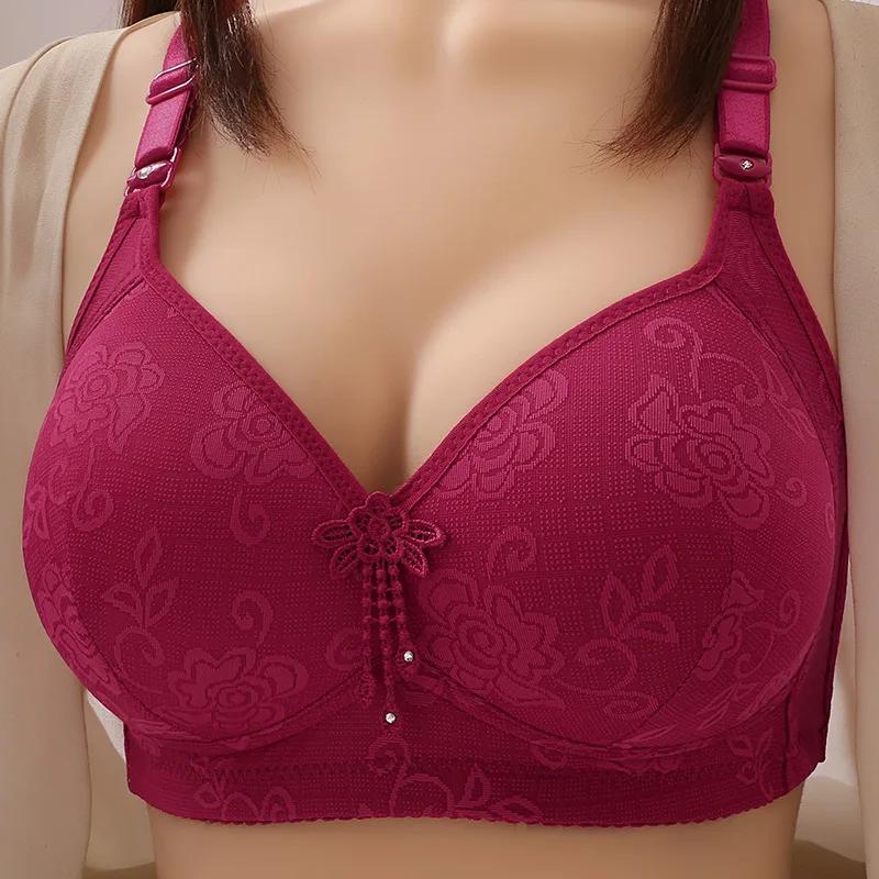 Mamma nuova biancheria intima jacquard mamma reggiseno di grandi dimensioni femminile confortevole raccolta biancheria intima madre morbida biancheria intima ad anello non in acciaio