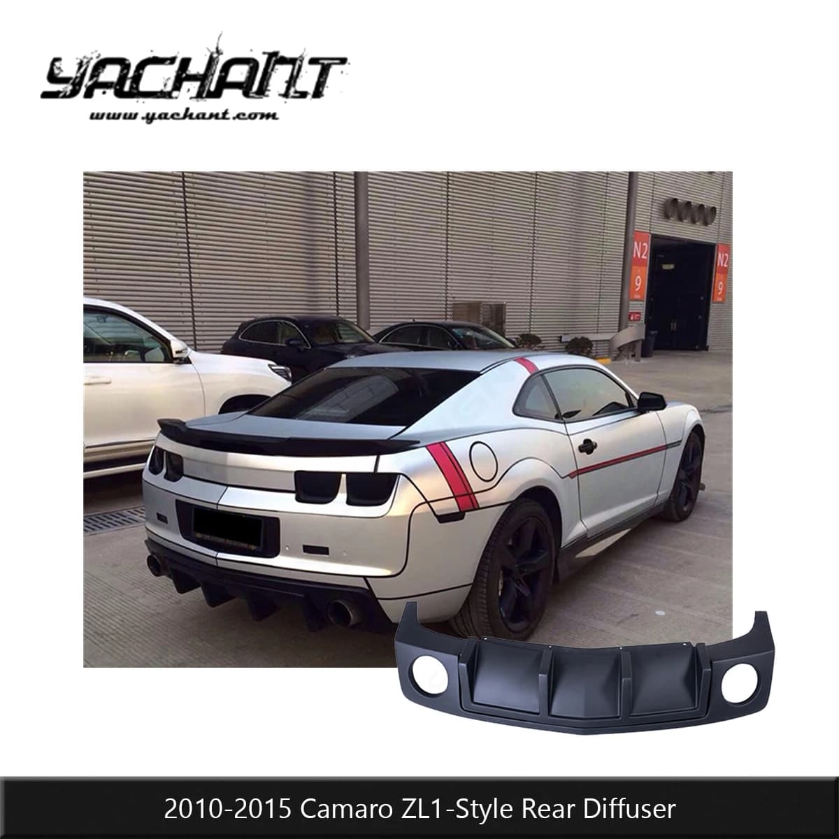 2013 Camaro ZL1 Carbon Fiber ZL1 Style Rear Diffuser Fit For 2010-2015 Camaro Rear Bumper Aero Valance Body Kit