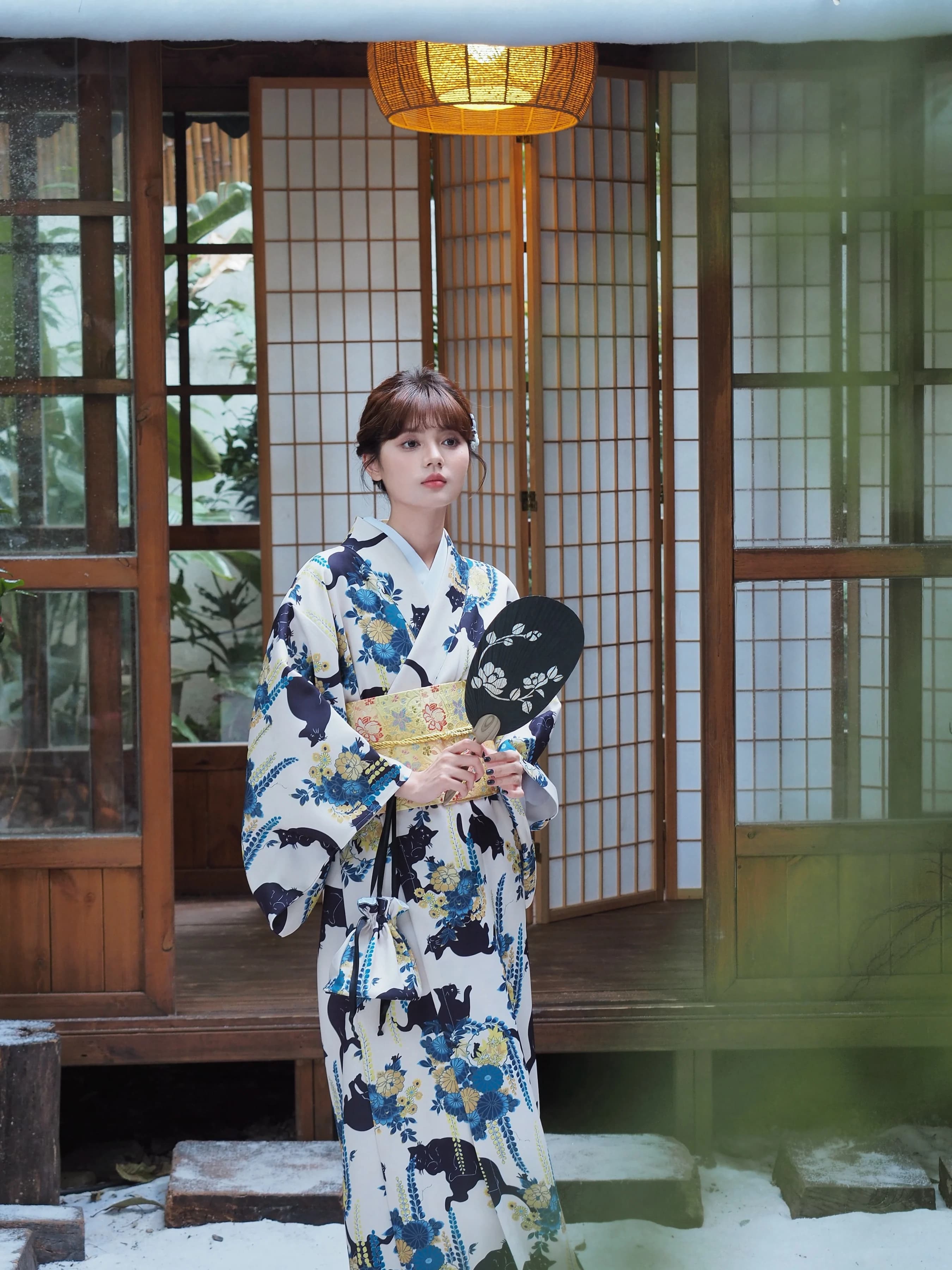 Moonlight Kimono Girl Style Japanese Photography Cosplay Reformed Kimono Bathrobe Polyester Material Autumn Season