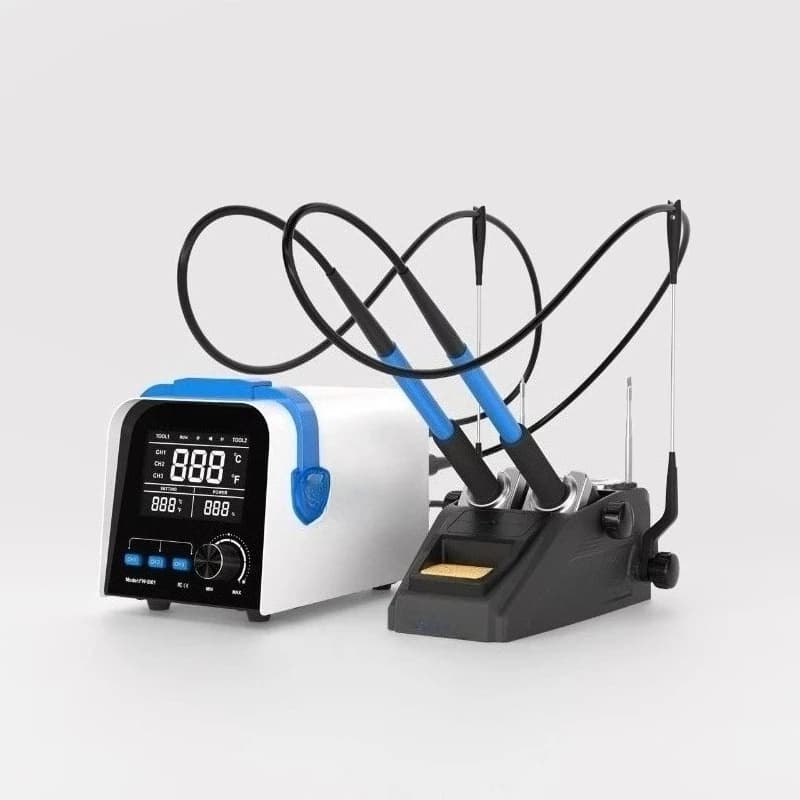 Saldatore a doppia stazione Forward FW-SI01 in offerta speciale, con 210 lame + 210 punte, strumento per la riparazione di schede madri e cellulari.