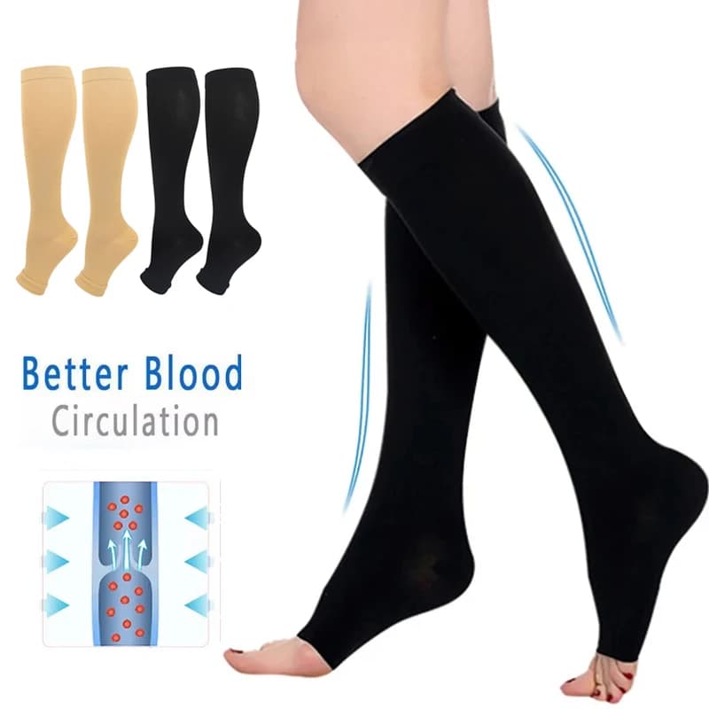 Compression Socks Prevent varicose veins Hand-free support tube for women Man 1 pair of compression sleeves for calves for legs Footwear to relieve