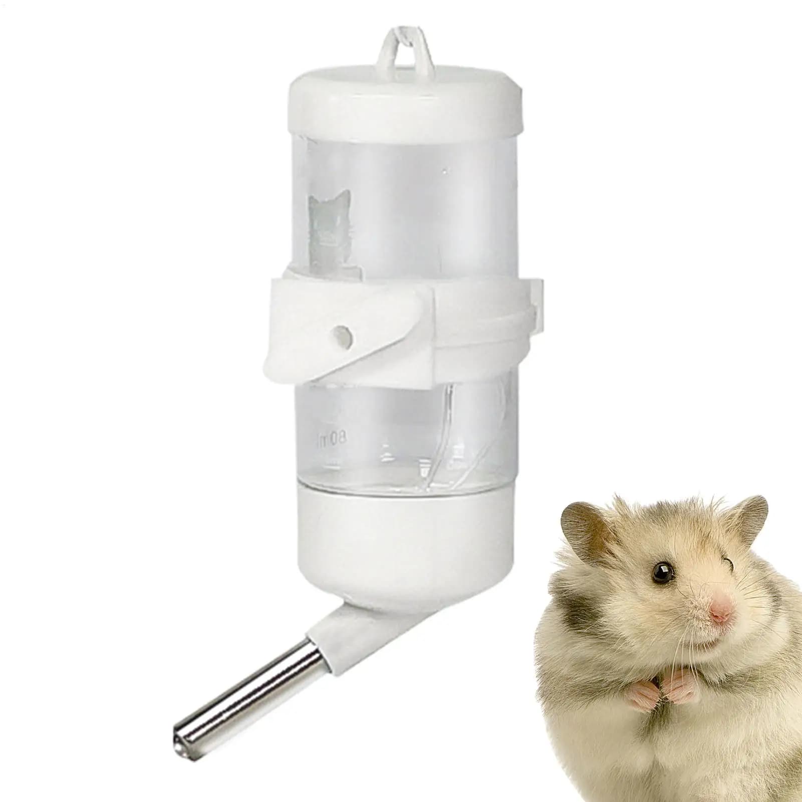 Bottiglia d'Acqua per Criceti e Furetti, Dispenser Senza Gocciolamento, Piccoli Accessori per Gabbia, per Gerbilli, Criceti Nani, Ricci e Altri Animali Domestici