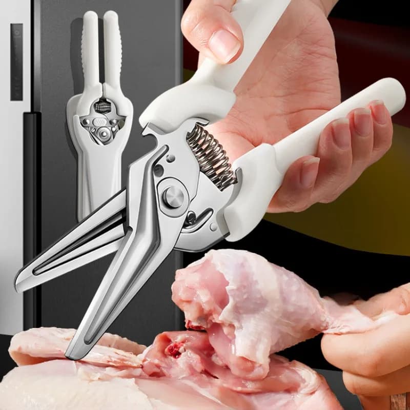 Forbici da cucina BAKULI forbici per ossa di pollo forbici per alimenti speciali grandi per pollo, anatra e ossa d'oca WY9195