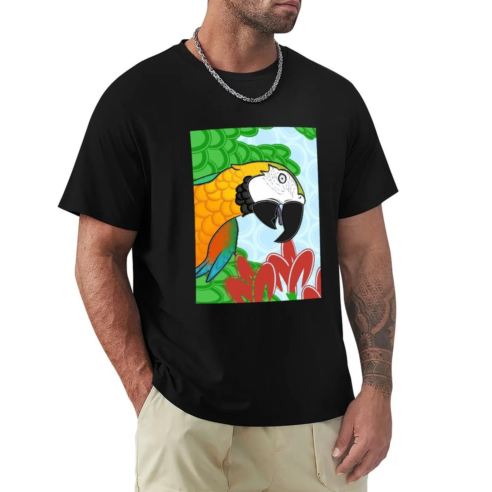 Did Someone Say BIRDS!? - Catalina Macaw T-Shirt Plus Size Comfort Fit Tee
