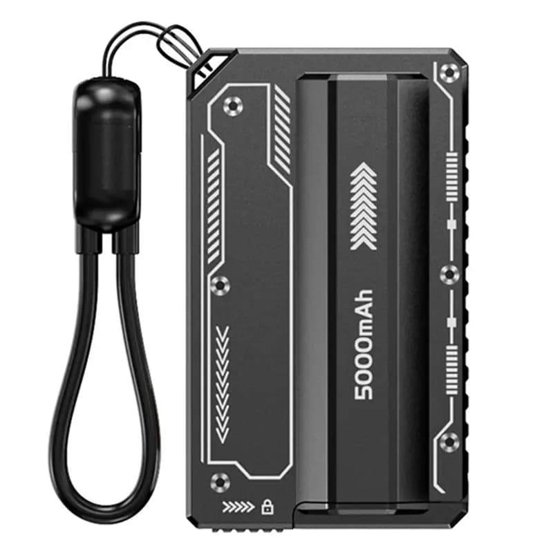 B63B-Mecha-Style Batteria rimovibile, Power Bank da 5000 mAh con ricarica super veloce, custodia compatta e portatile per batteria Power Bank.