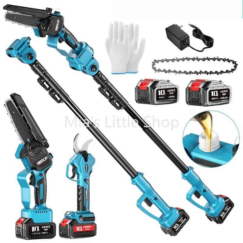 Electric shears lengthened electric pruning shears extended rod 2.5 meters high branch rod high branch shears