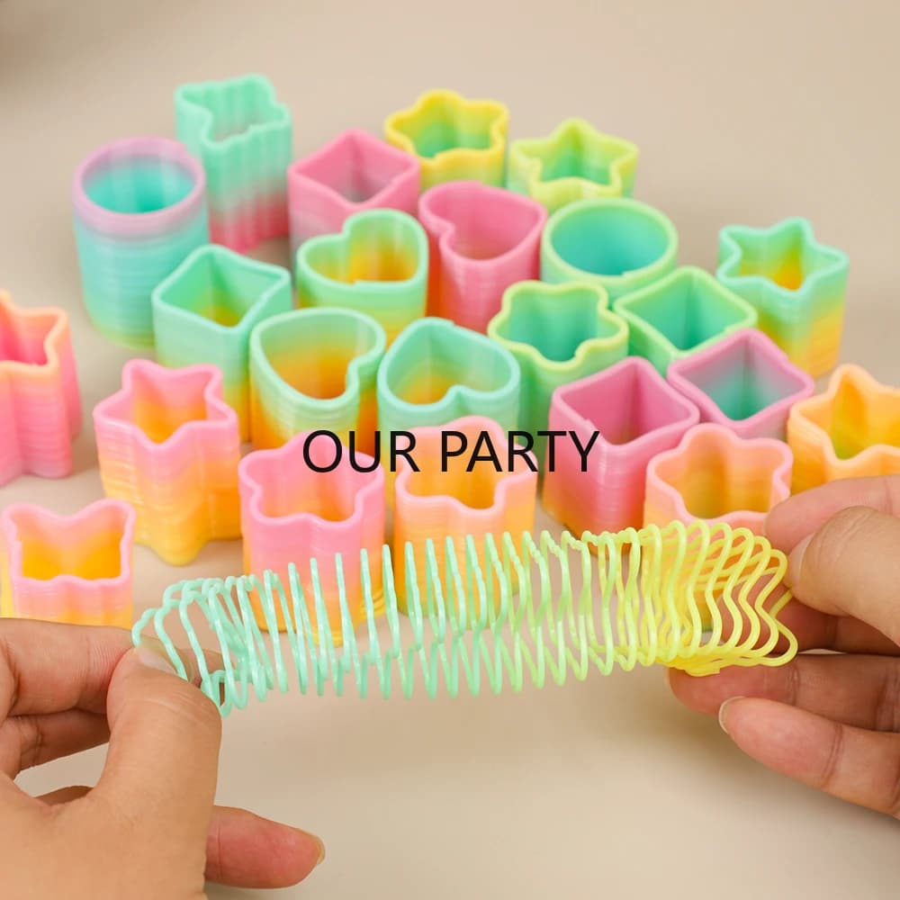 10 pezzi mini neon arcobaleno magia primavera giocattoli per bambini festa di compleanno bomboniere regali per gli ospiti di nozze riempitivi pinata premi scolastici